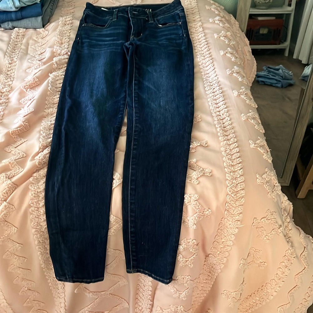 Dark blue no holes or rips hardly worn